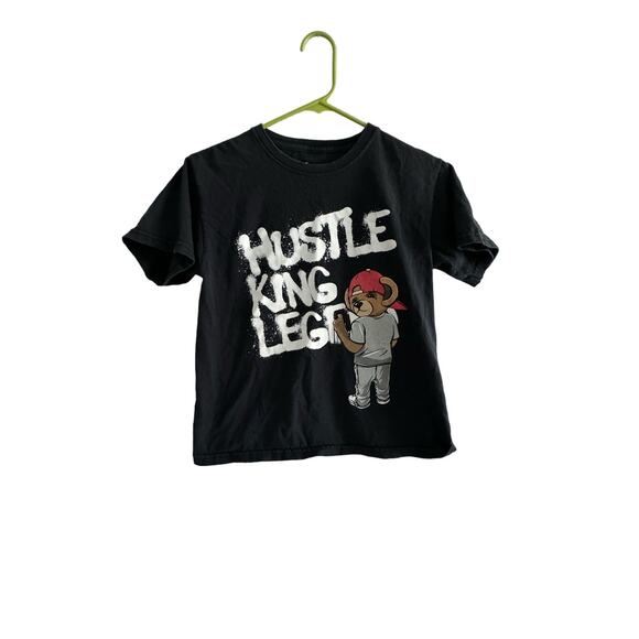 Kids Vibes Hustle Savage Bear King Legend T Shirt Size Medium - Picture 1 of 4